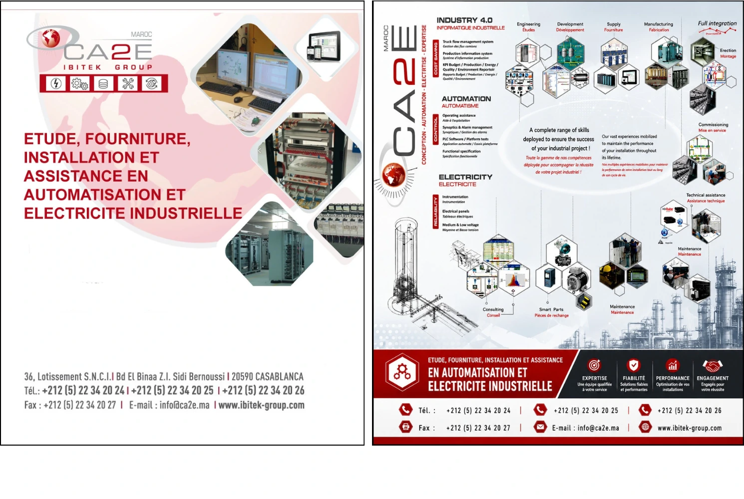 Page Company of Automation and Electrical Engineering ( CA2E Maroc )