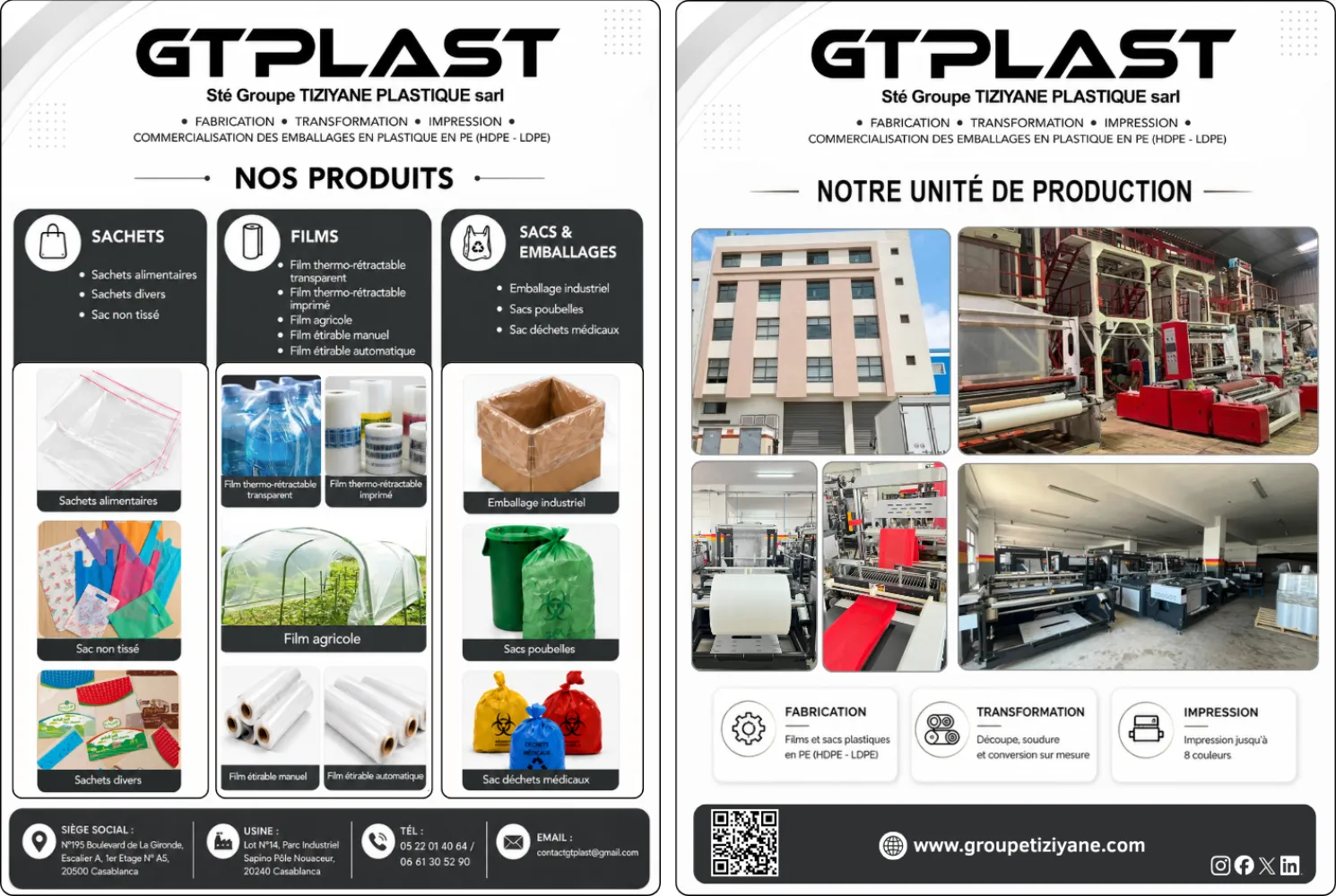 Page Gt Plast ( Groupe Tiziyane Plastique )